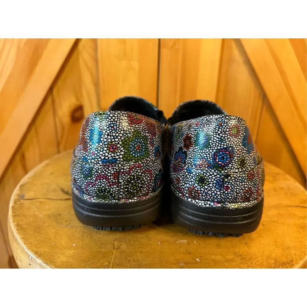 SPRING STEP Freesa Slip On Occupational Nursing Work Clogs Multicolor Womens 7.5